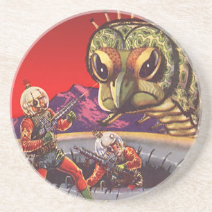 Dessous De Verre En Grès Science-fiction vintage Géant mille-pattes Insecte