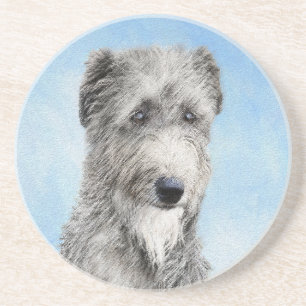 Dessous De Verre En Grès Scottish Deerhound Peinture - Cute Original Chien