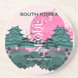 Dessous De Verre En Grès Séoul Corée du Sud