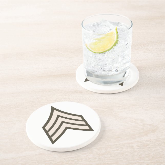 Dessous De Verre En Grès Sergent d'armée (Côté)