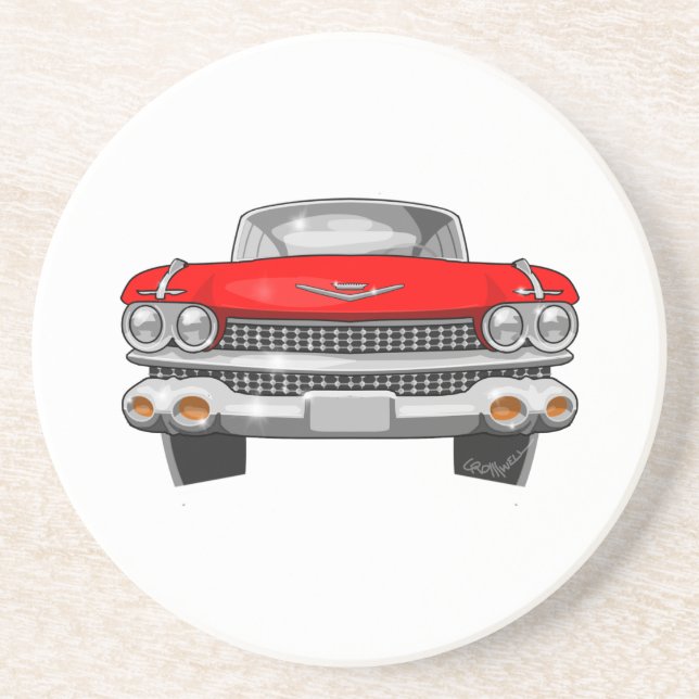 Dessous De Verre En Grès Série 1959 de Cadillac 62 (Devant)