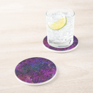 Dessous De Verre En Grès Série de design Leopard Paint 16 