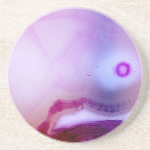 Dessous De Verre En Grès Série Gemstone - Agate en violet 3