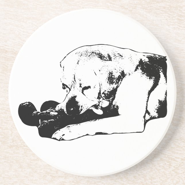 Dessous De Verre En Grès Serrer le favori (Devant)