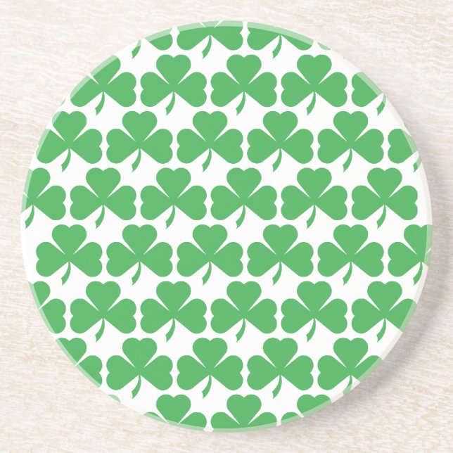DESSOUS DE VERRE EN GRÈS SHAMROCKS ! (Devant)