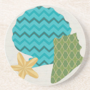 Dessous De Verre En Grès Shell Motifs II