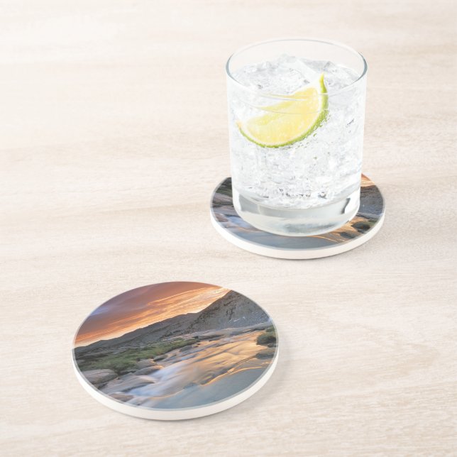 Dessous De Verre En Grès Sierra vague au-dessus de Yosemite (Côté)