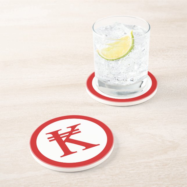 Dessous De Verre En Grès SIGNE D'ARGENT Laos Kip Lao / Laotien (Côté)
