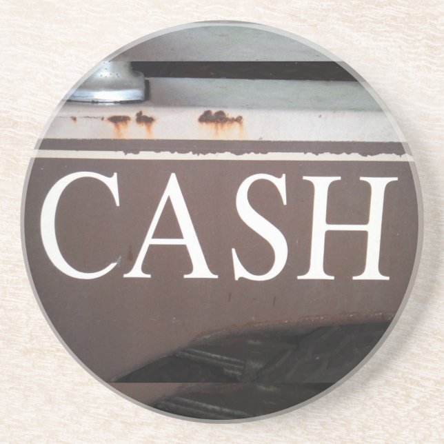 Dessous De Verre En Grès SIGNE DE VOITURE Vintage Camion CASH (Devant)