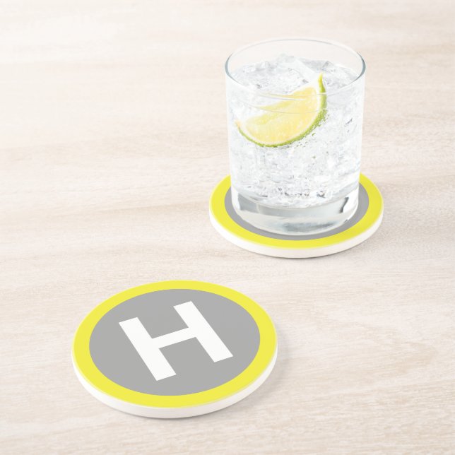 Dessous De Verre En Grès Signe d'héliport (Côté)