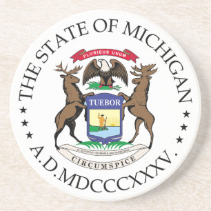 Dessous De Verre En Grès signe du Michigan