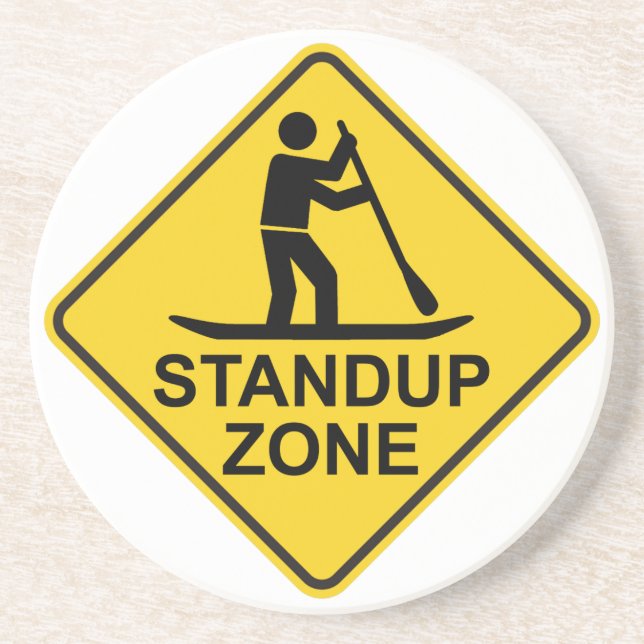 Dessous De Verre En Grès SIGNE ROUTIER DE LA ZONE DE Paddleboard (Devant)