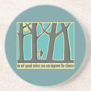 Dessous De Verre En Grès Silence de la forêt