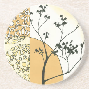 Dessous De Verre En Grès Silhouette de l'arbre écarse par Megan Meagher