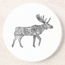 Silhouette de l'orignal marcheur ornemental noir e