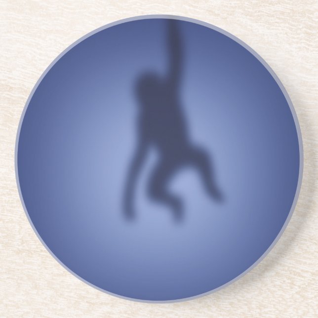 Dessous De Verre En Grès Silhouette singe (Devant)