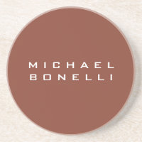 Simple Brown minimaliste moderne Votre nom