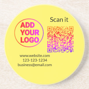 Dessous De Verre En Grès Simple minimum q r code ajouter logo code d'analys