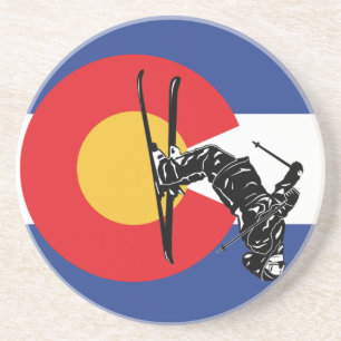 Dessous De Verre En Grès Ski du Colorado
