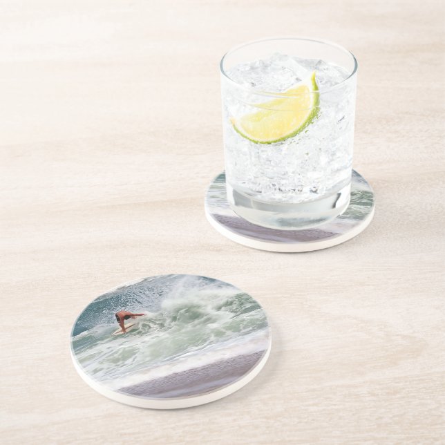 Dessous De Verre En Grès Skimboard par Shirley Taylor (Côté)