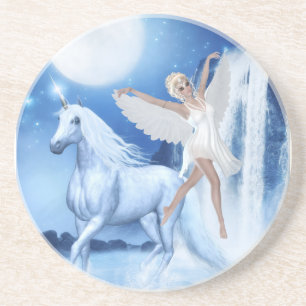 Dessous De Verre En Grès Sky Féerie Aspar et Unicorn