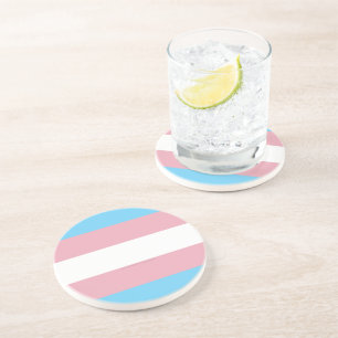 Dessous De Verre En Grès SlipperyJoe's transgenre pride drapeau de la diver