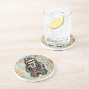 Dessous De Verre En Grès Sloth Steampunk
