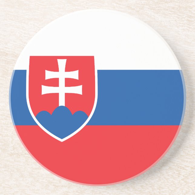 Dessous De Verre En Grès Slovakia Flag (Devant)