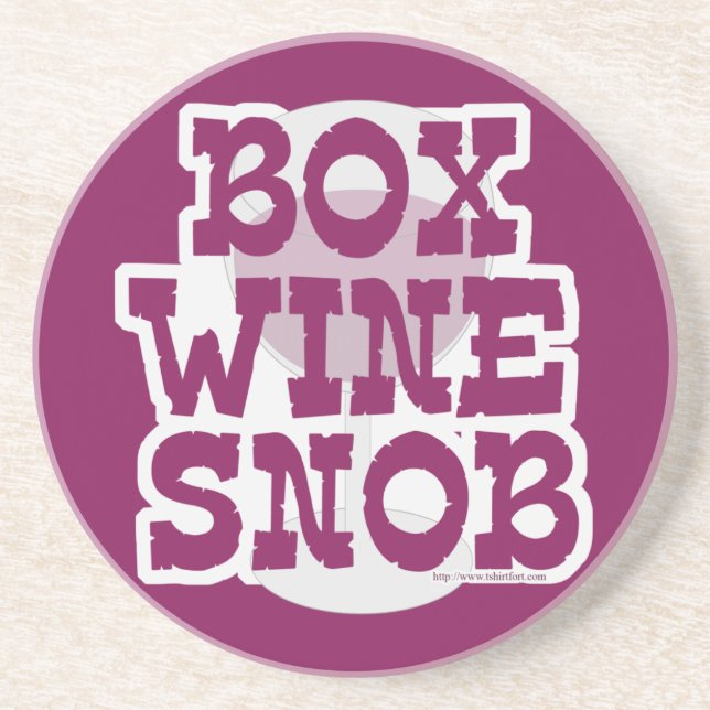 Dessous De Verre En Grès Snob de vin de boîte (Devant)