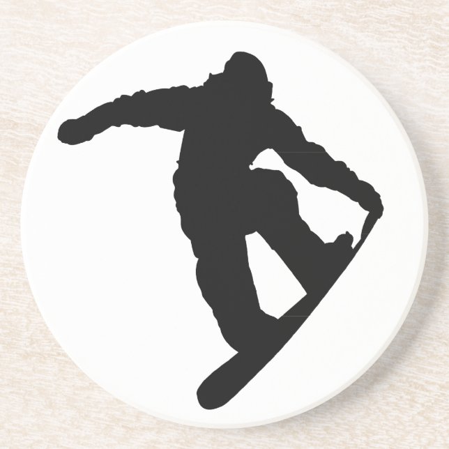 Dessous De Verre En Grès Snowboardeur (Devant)