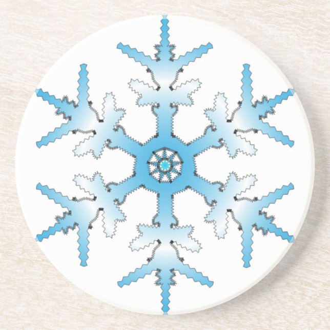 DESSOUS DE VERRE EN GRÈS SNOWFLAKE (Devant)