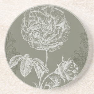 Dessous De Verre En Grès Soulagement floral I