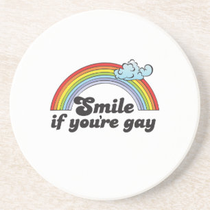 Dessous De Verre En Grès Sourire si vous êtes T-shirt gai