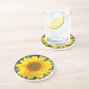 Dessous De Verre En Grès Sous-verre en grès de tournesol ensoleillé