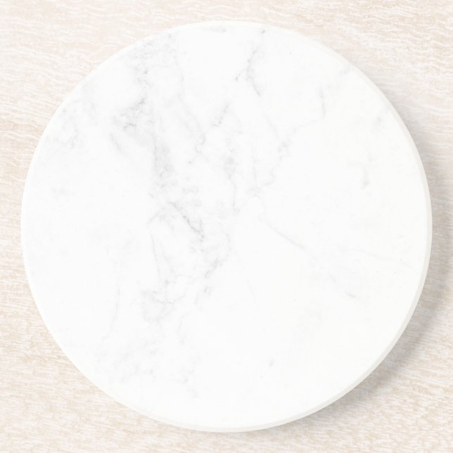 Dessous De Verre En Grès Sous-verre en papier rustique en marbre blanc simp (Devant)