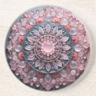 Dessous De Verre En Grès Sous-verre en Quartz Rose