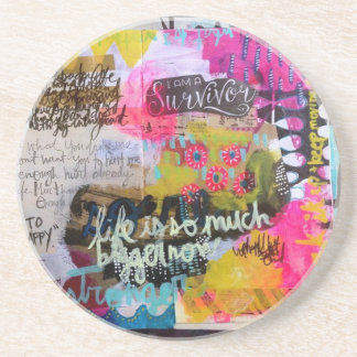 Dessous De Verre En Grès Sous-verre "Graffiti multicolore"