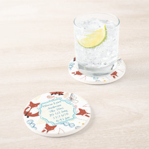 Dessous De Verre En Grès Sous-verres de statistiques de nouveau-né renard m