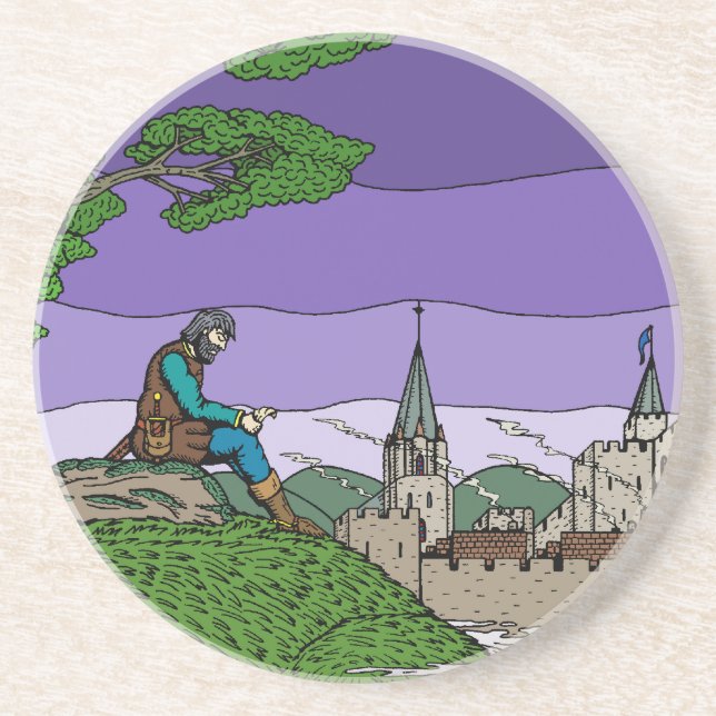 Dessous De Verre En Grès Souvenirs de Camelot (Devant)