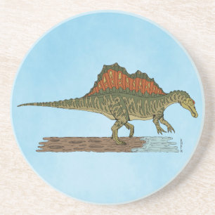Dessous De Verre En Grès Spinosaure de Dinosaure Crétacé