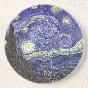 Dessous De Verre En Grès Starry Night, Vincent Van Gogh.
