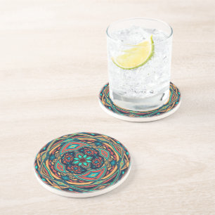 Dessous De Verre En Grès Steampunk tribal
