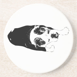 Dessous De Verre En Grès Stride de Graphic Dog Égaie les Rassemblements sur