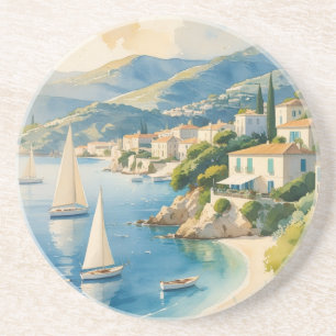 Dessous De Verre En Grès Style vintage Côte d'Azur Voyage en France