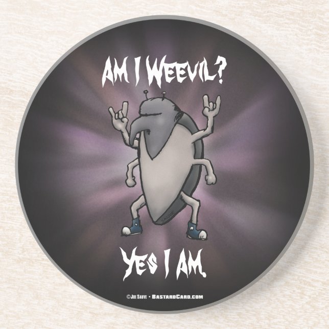 Dessous De Verre En Grès Suis-je Webad Heavy Metal Cartoon (Devant)