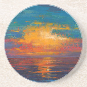 Dessous De Verre En Grès Sun en bas d'II