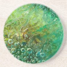 Sun foncé - abrégé sur Brown vert-bleu bulles