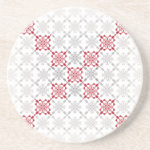 Dessous De Verre En Grès SUN traditionnel letton motif géométrique II