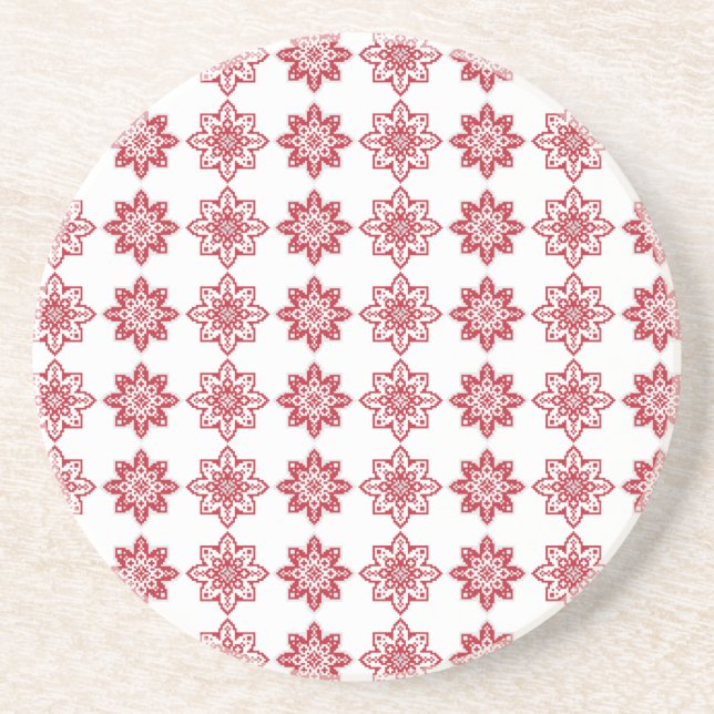 Dessous De Verre En Grès SUN traditionnel letton motif géométrique IV (Devant)