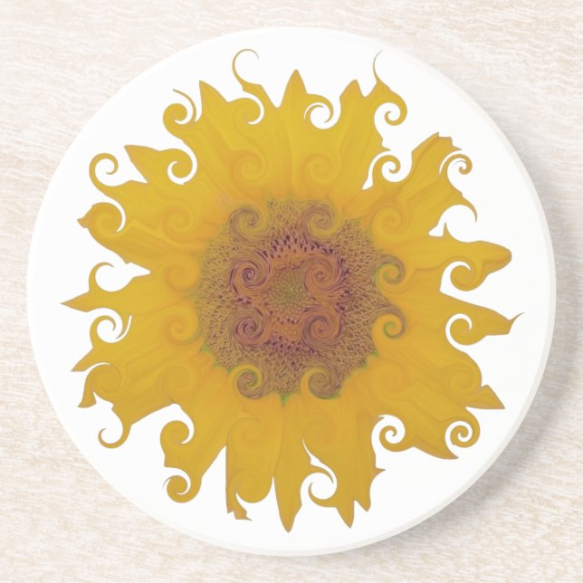 Dessous De Verre En Grès Sunflower - Tournesol (06) (Devant)